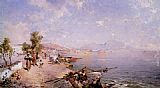 Franz Richard Unterberger The Bay of Naples painting